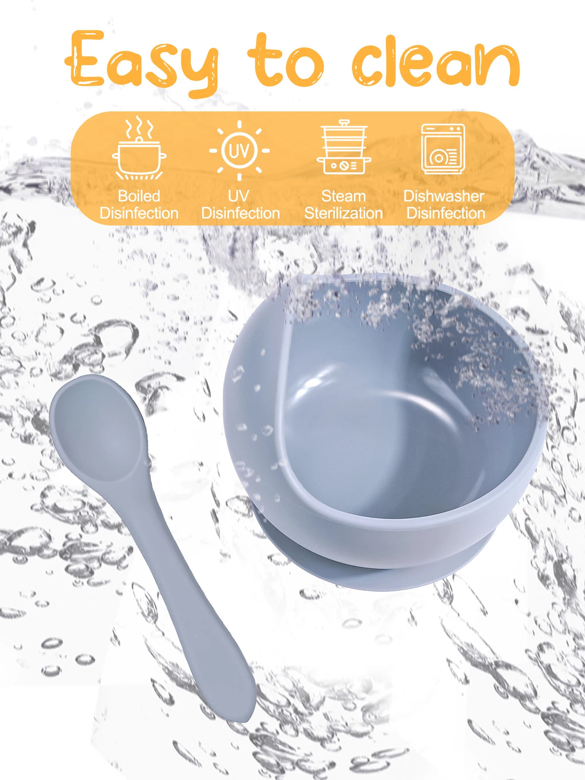 Silicone Baby Feeding Bowl – Suction Training Bowl for Toddlers