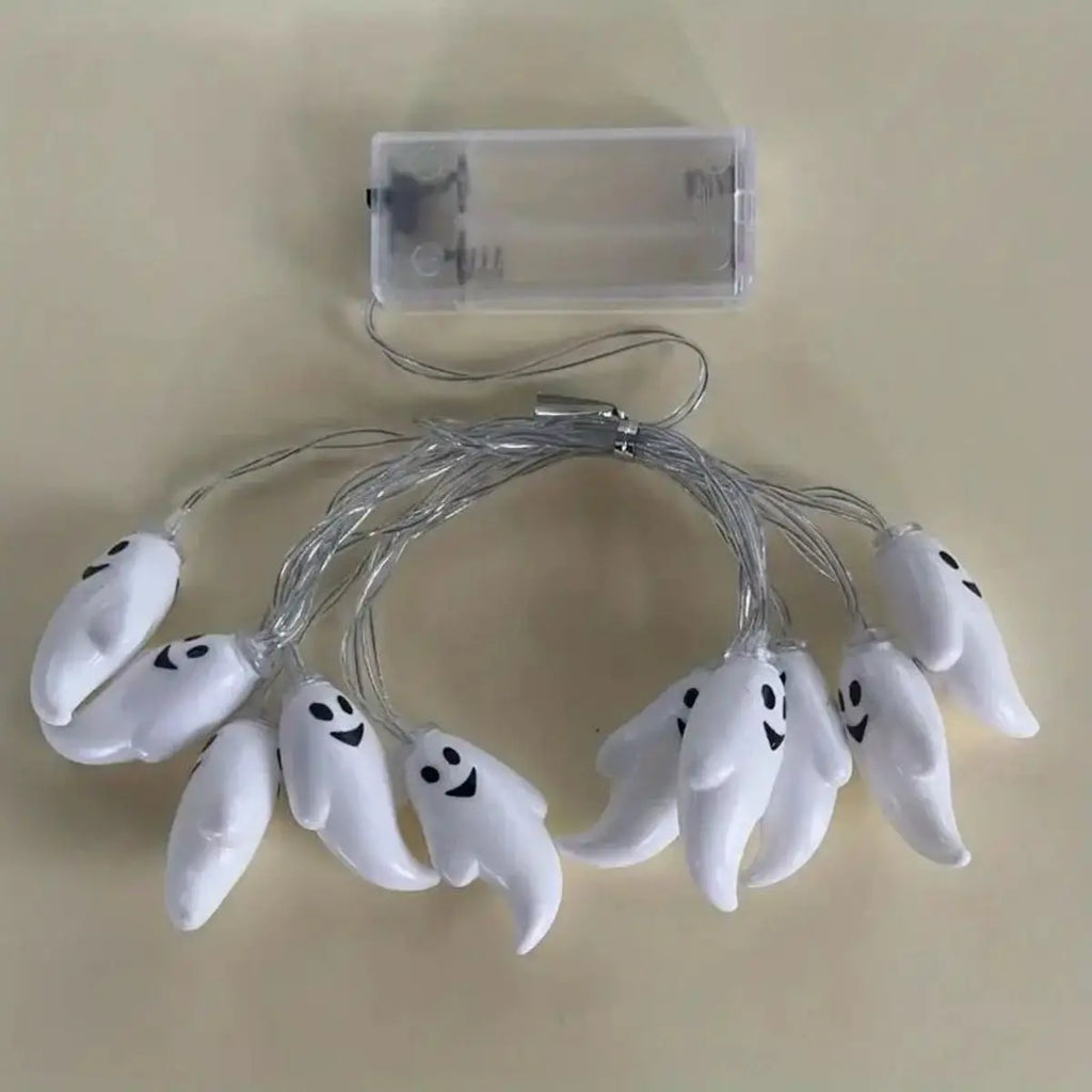 Halloween String Lights, Ghost Decoration Lights, Battery Powered