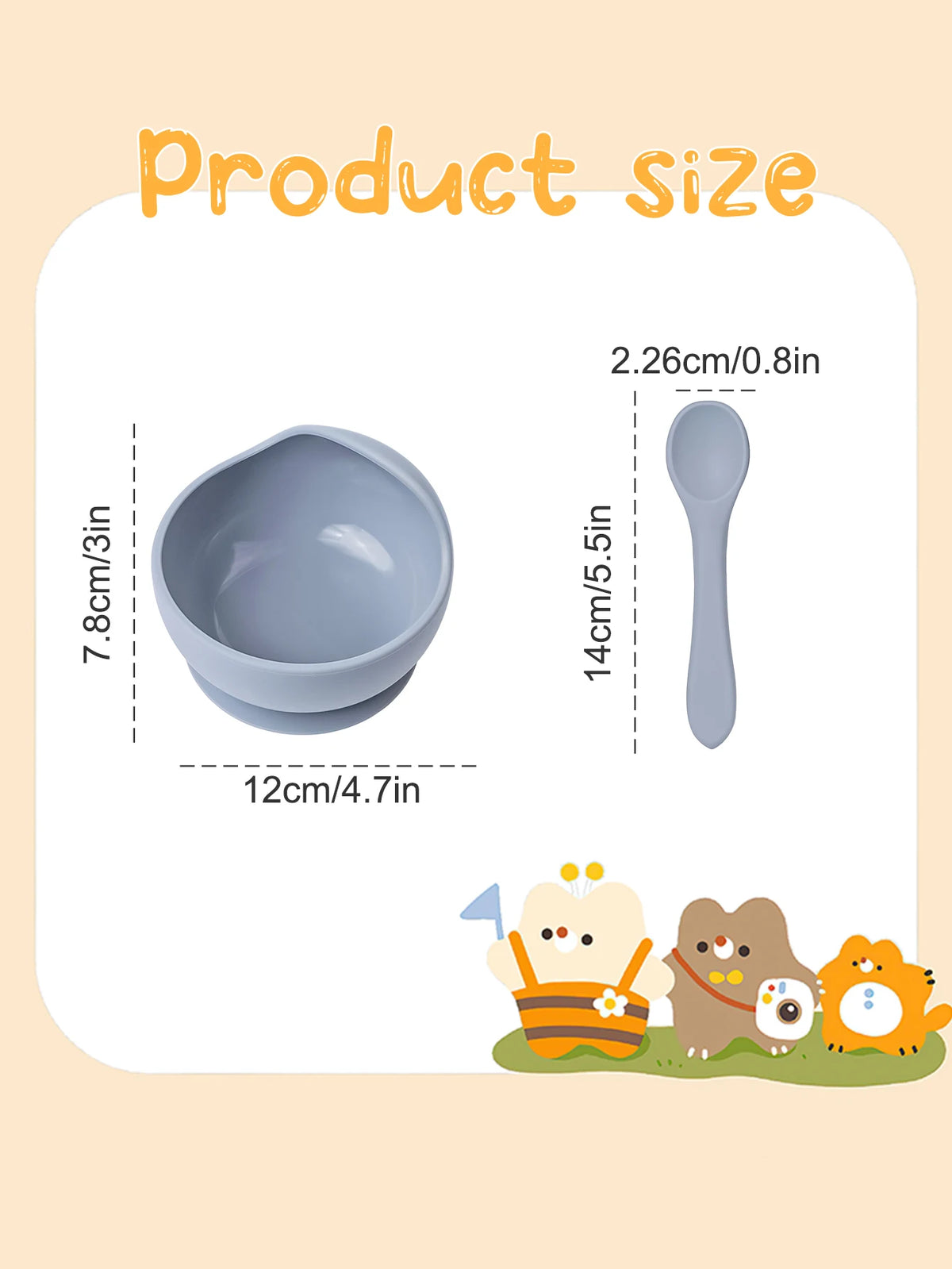 Silicone Baby Feeding Bowl – Suction Training Bowl for Toddlers