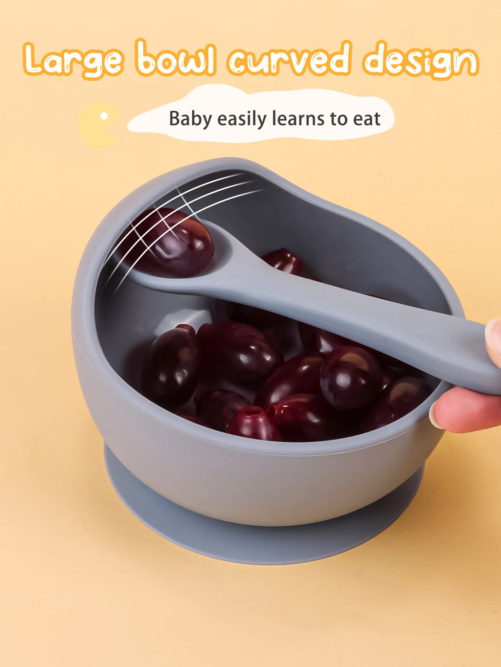 Silicone Baby Feeding Bowl – Suction Training Bowl for Toddlers