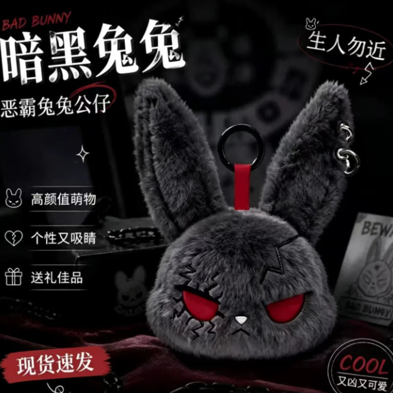 Gothic Rabbit Plush – Cute Edgy Bunny Doll Keychain