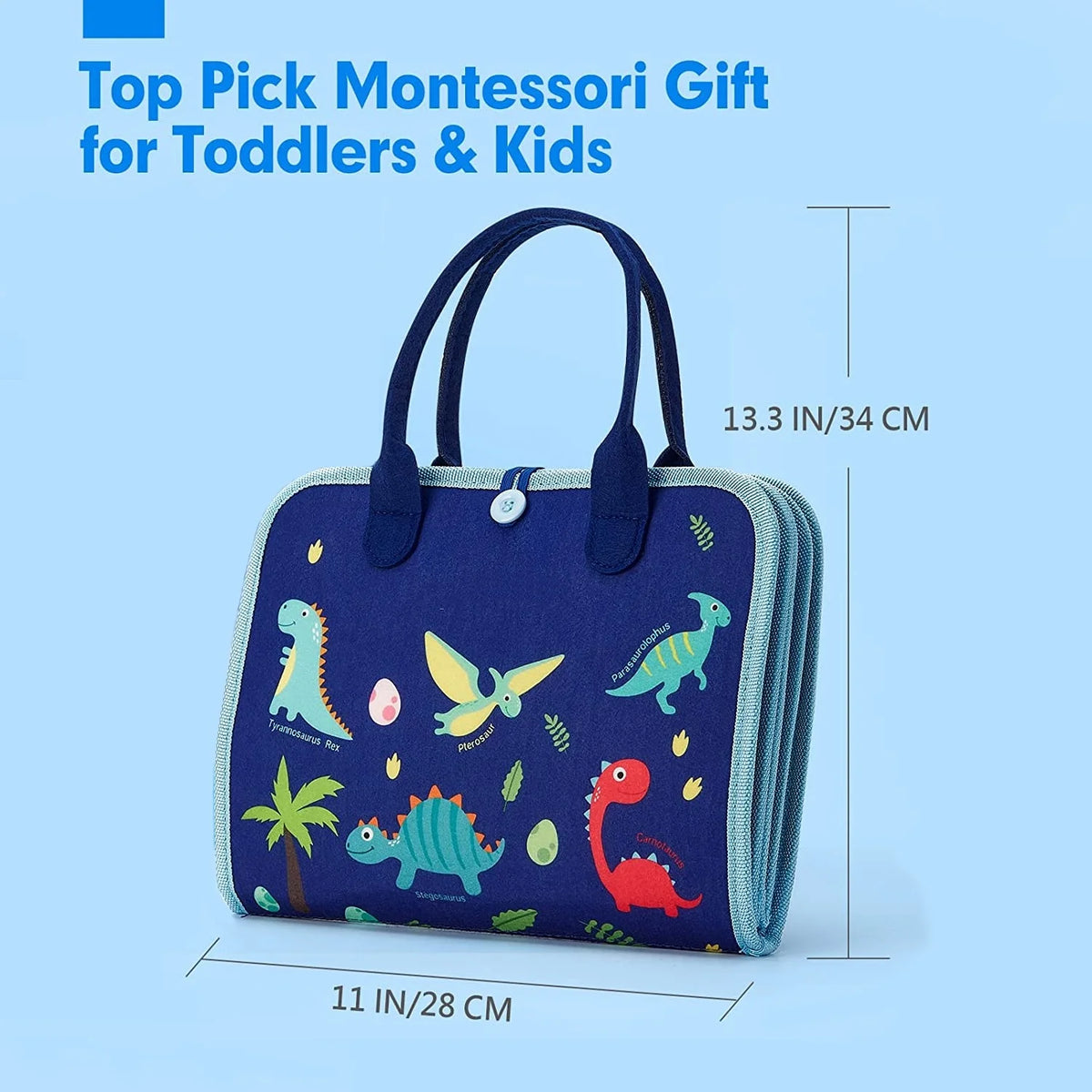 Montessori Busy Board for Toddlers, Sensory Life Skills Learning Toy
