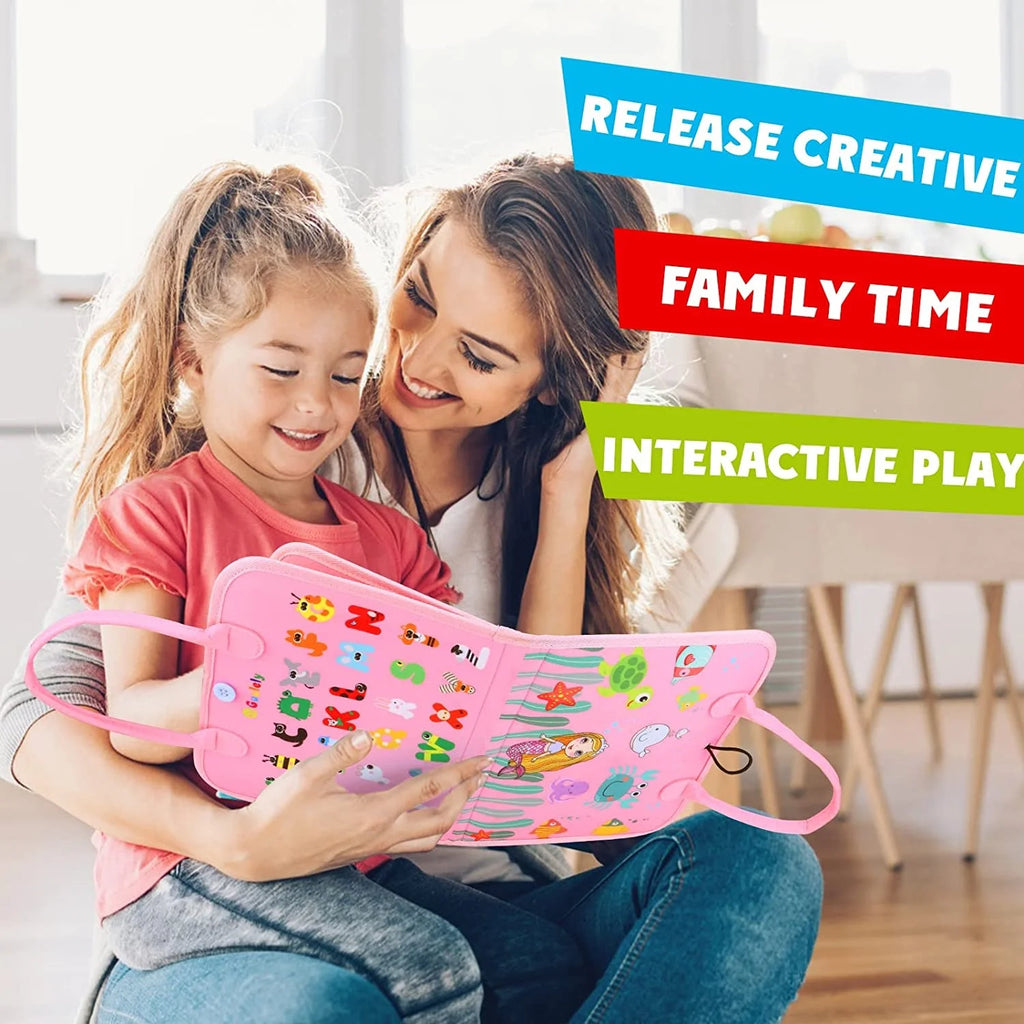 Montessori Busy Board for Toddlers, Sensory Life Skills Learning Toy