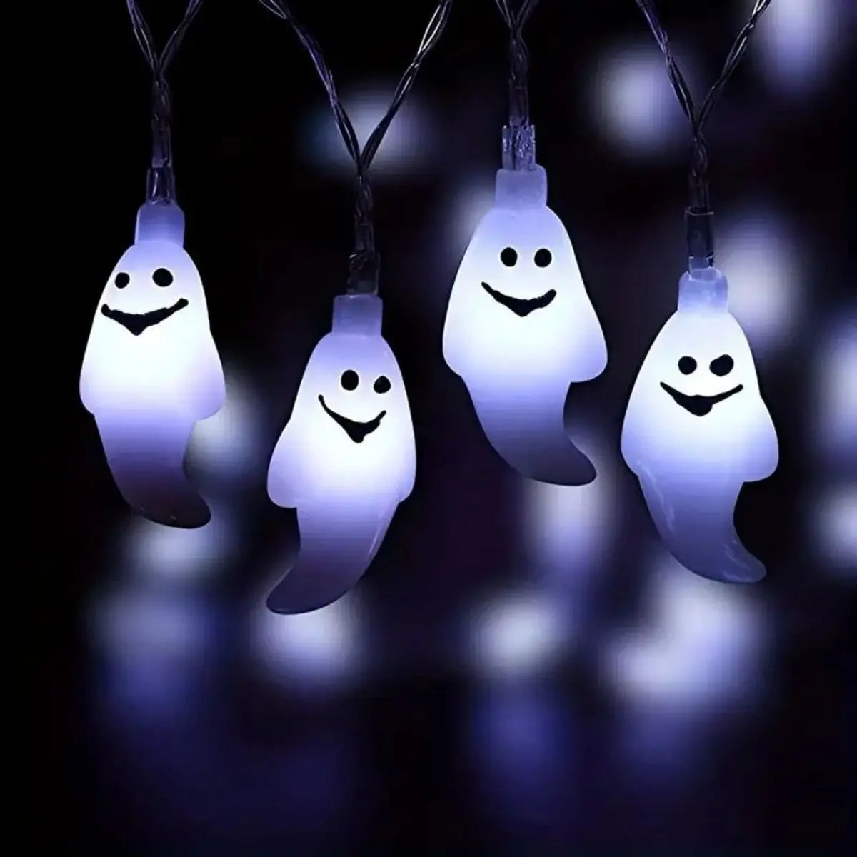 Halloween String Lights, Ghost Decoration Lights, Battery Powered