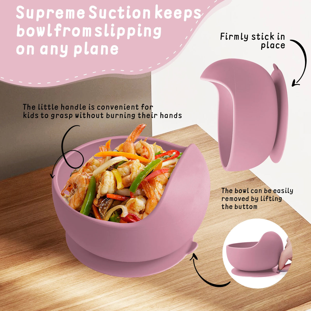Silicone Baby Bowl with Suction Base