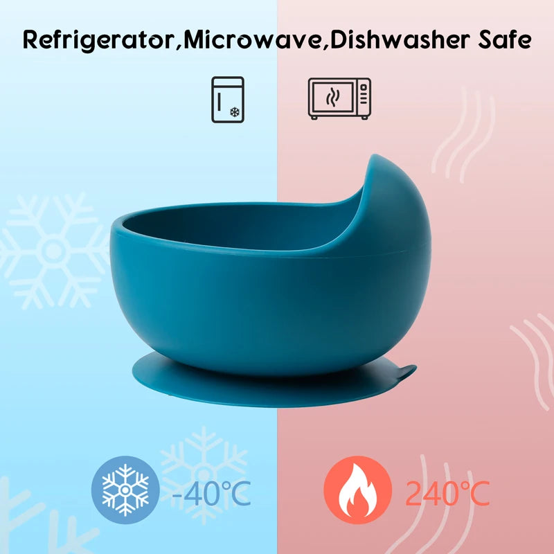 Silicone Baby Feeding Bowl – Suction Training Bowl for Toddlers