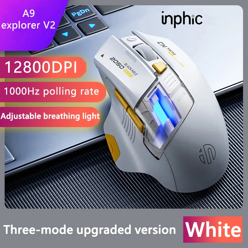 Wireless Gaming Mouse – 12800 DPI Ergonomic Bluetooth Mouse