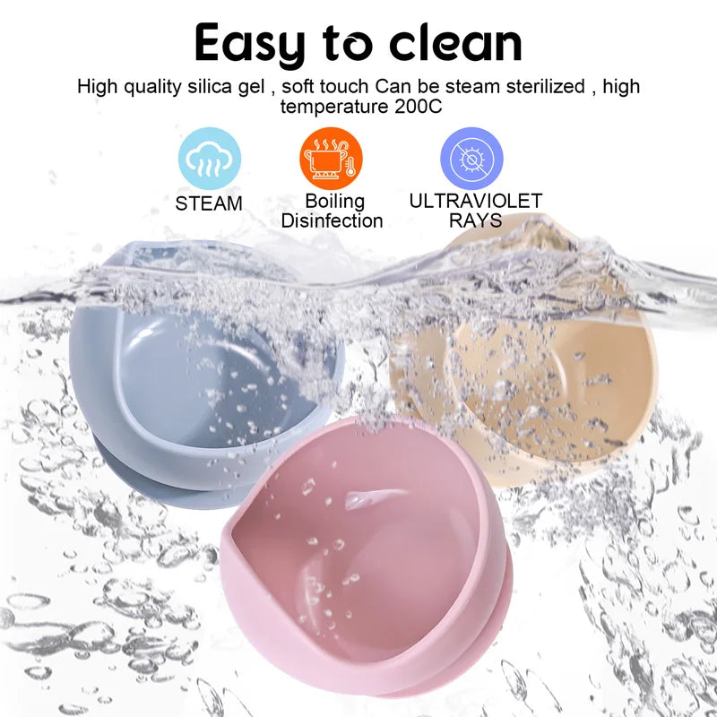 Silicone Baby Bowl with Suction Base