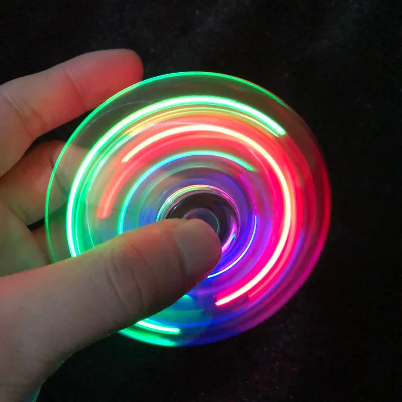 LED Fidget Spinner Glow in the Dark Luminous Spinning Toy
