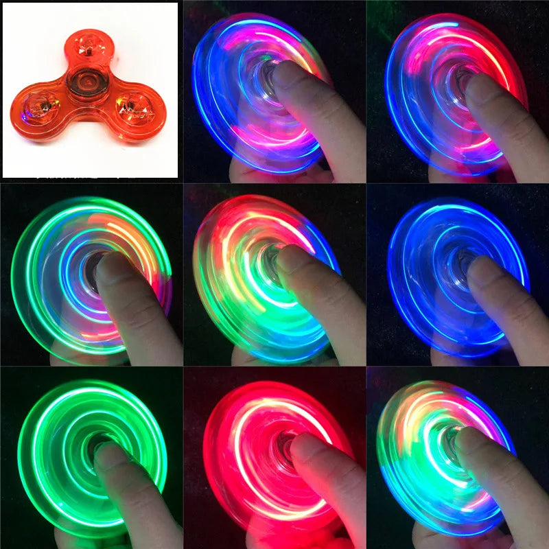 LED Fidget Spinner – Light Up Glow in the Dark Toy