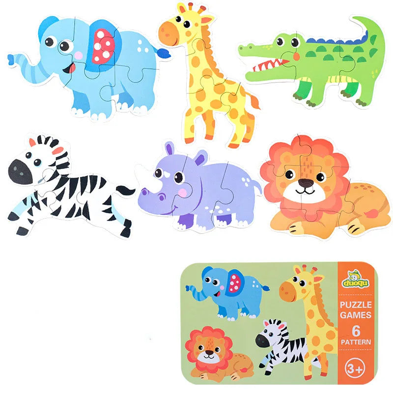 Montessori Toddler Puzzle – Wooden Animal Jigsaw Game