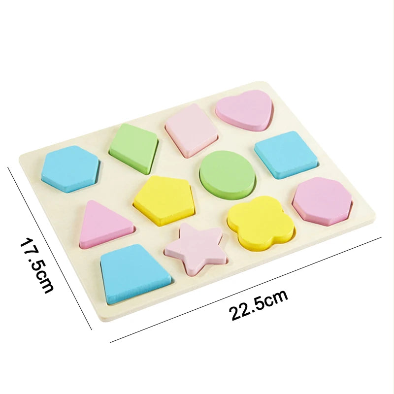 Montessori Wooden Puzzles for Kids – 3D Early Learning Toy
