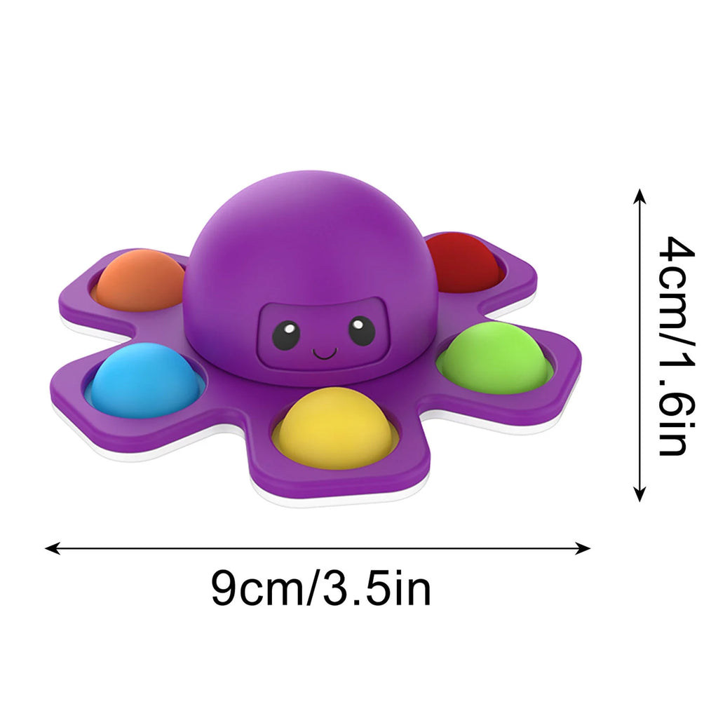 Pop It Fidget Spinner Push Bubble Sensory Stress Relief Toy