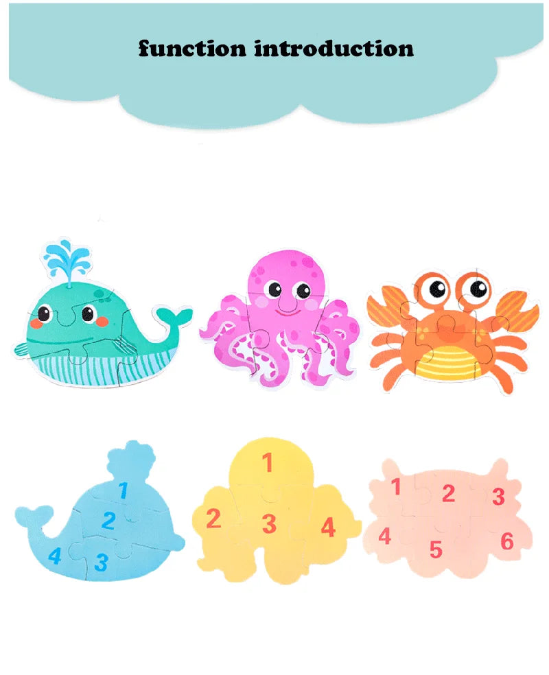 Montessori Toddler Puzzle – Wooden Animal Jigsaw Game