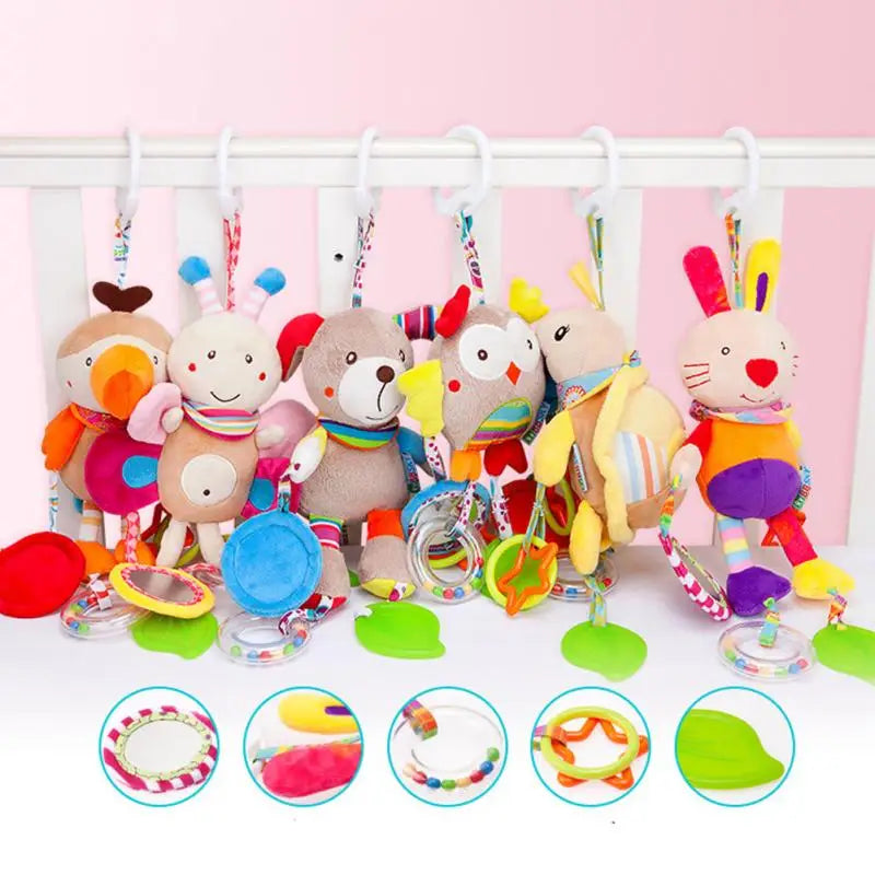 Baby Stroller Toy – Plush Animal Hanging Rattle