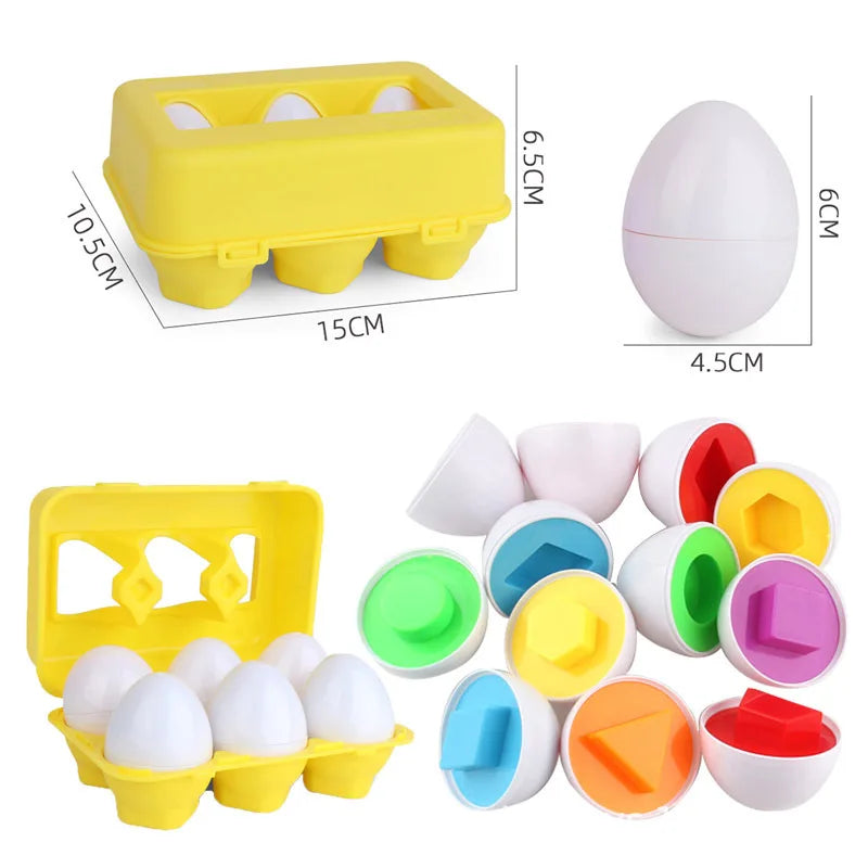Montessori Egg Puzzle – Shape & Color Matching Toy for Kids