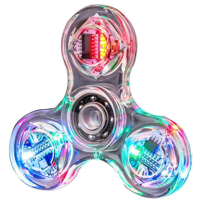 LED Fidget Spinner Glow in the Dark Luminous Spinning Toy