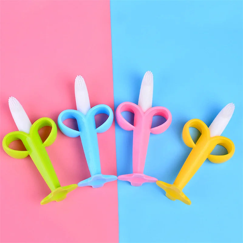 Baby Silicone Toothbrush Training Teether for Infants & Toddlers