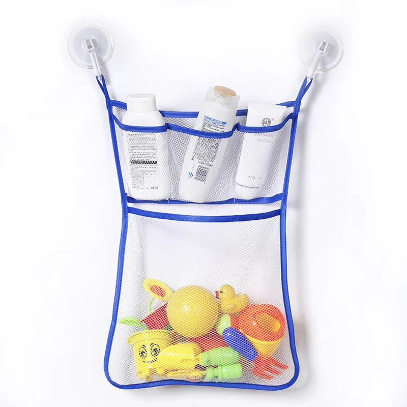 Bath Toy Storage Bag – Mesh Baby Toy Organizer with Suction Cups