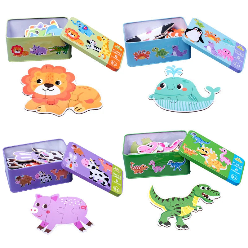 Montessori Toddler Puzzle – Wooden Animal Jigsaw Game