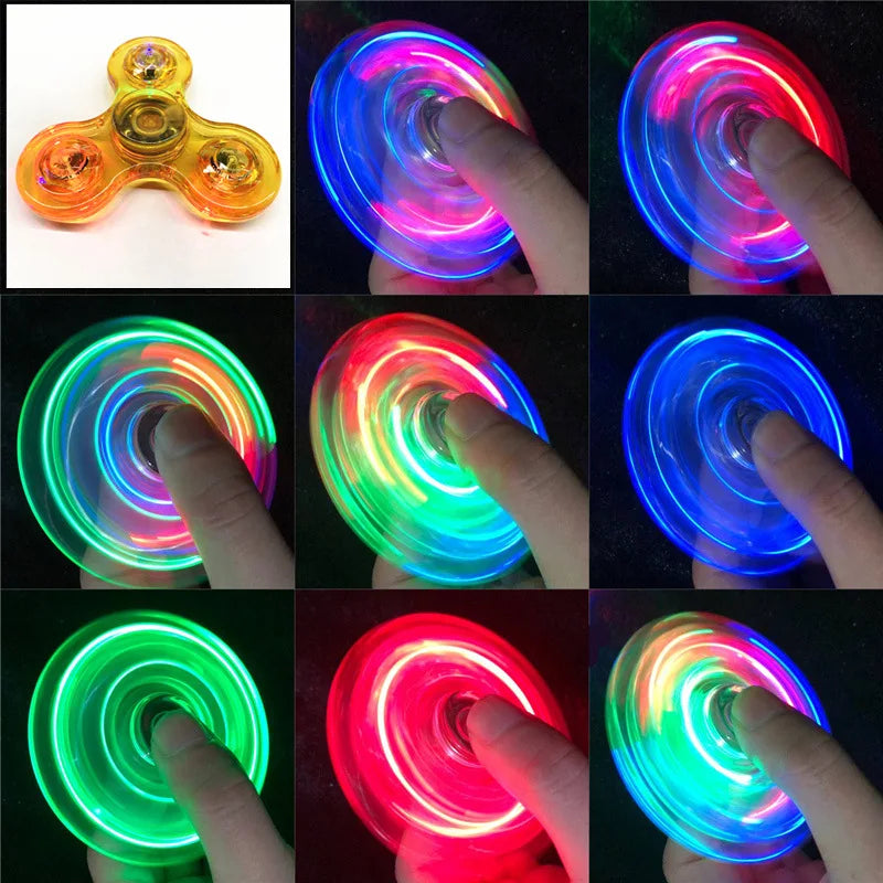 LED Fidget Spinner – Light Up Glow in the Dark Toy