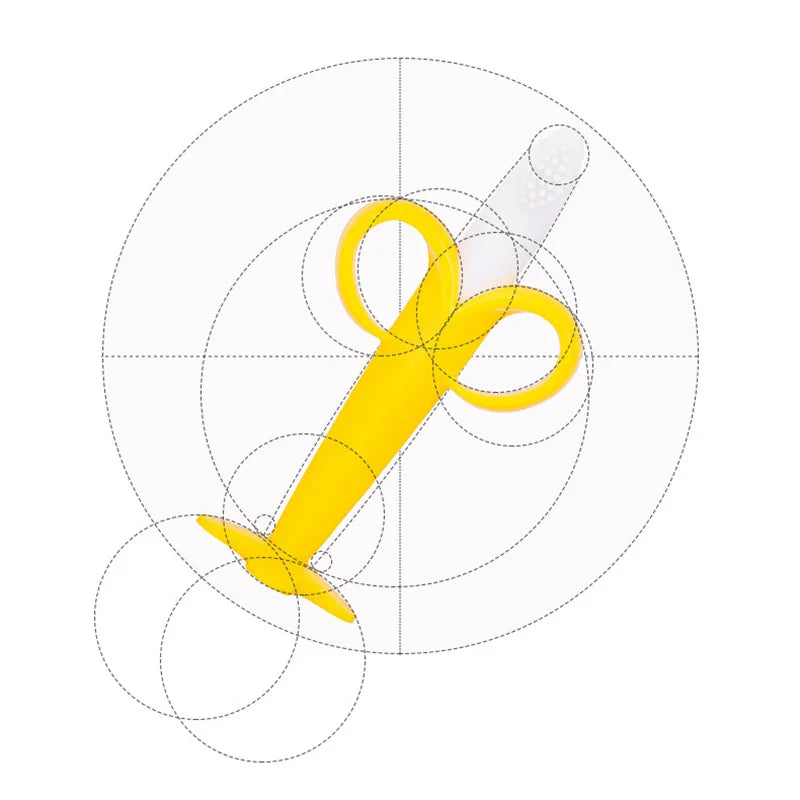 Baby Silicone Toothbrush & Teether Banana Training Toy