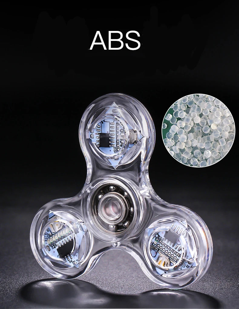 LED Fidget Spinner Glow in the Dark Luminous Spinning Toy