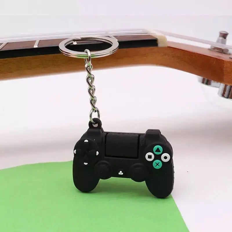 1PC PVC Game Handle Machine Keychain Key Ring Cute Simulation Gamepad Joystick Model Key Chain Bag Car Hanging Accessories