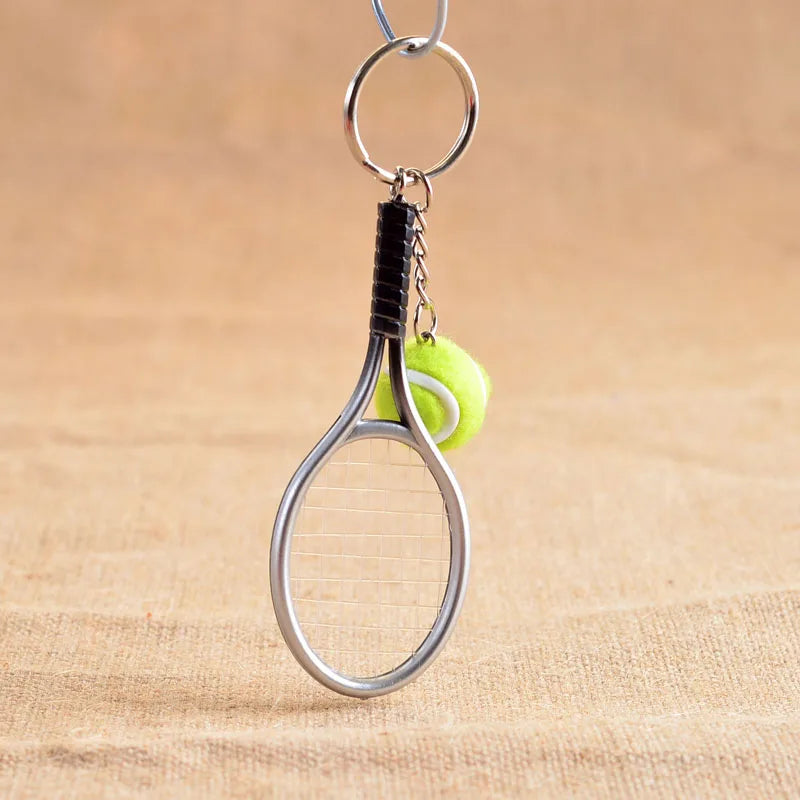 Tennis Racket Keychain – Mini Sports Pendant & Gift