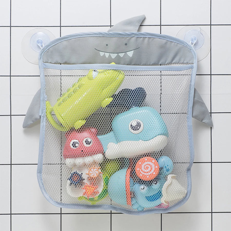 Bath Toy Storage Bag – Mesh Baby Toy Organizer with Suction Cups