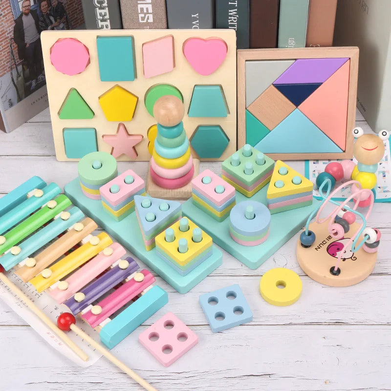 Montessori Wooden Puzzles for Kids – 3D Early Learning Toy
