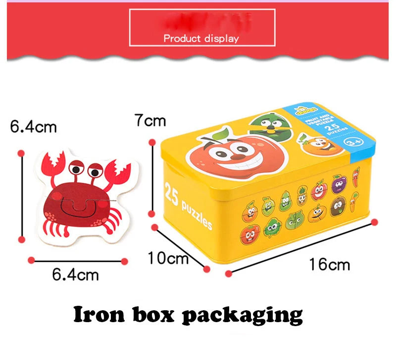 Montessori Toddler Puzzle – Wooden Animal Jigsaw Game