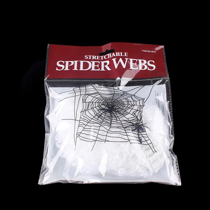 Halloween Spider Web Decoration, Stretchy White Cobweb Prop