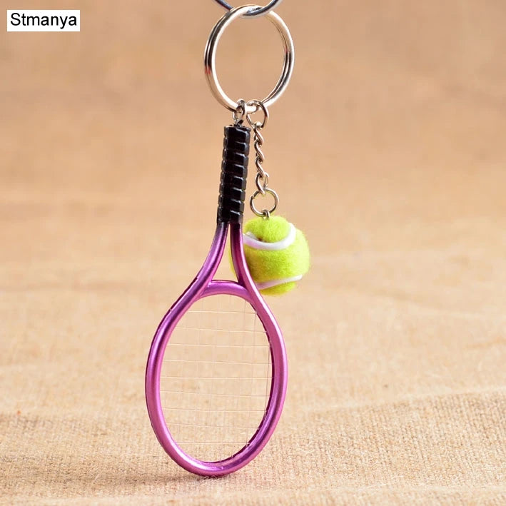 Tennis Racket Keychain – Mini Sports Pendant & Gift