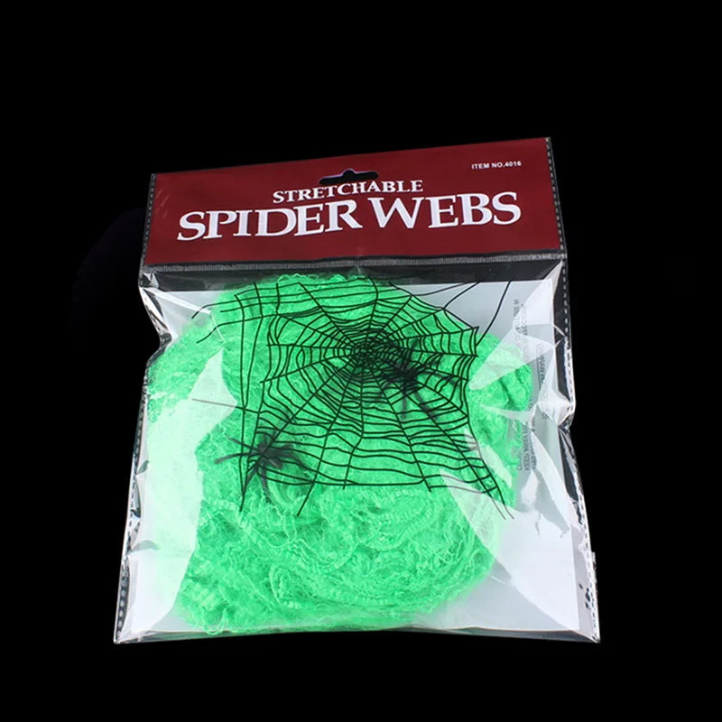 Halloween Spider Web Decoration, Stretchy White Cobweb Prop