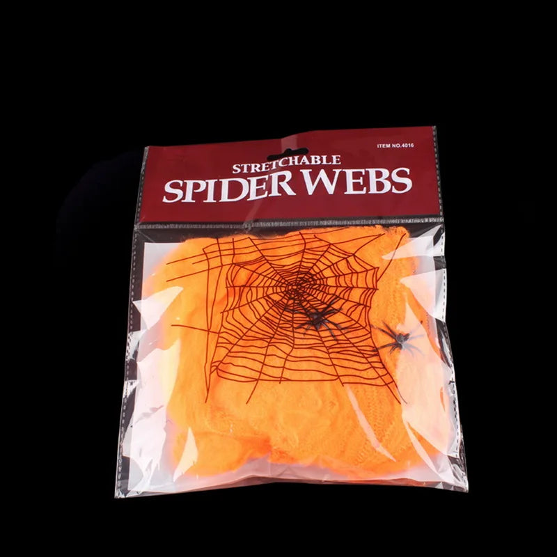 Halloween Spider Web Decoration, Stretchy White Cobweb Prop
