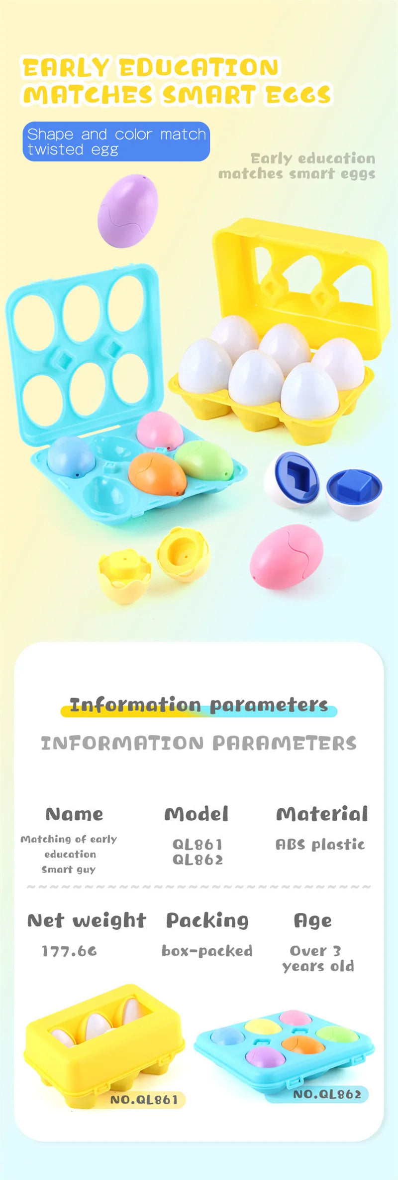 Montessori Games Baby Toy Smart Egg Shape Match Puzzle For Kids  Baby Development Toy Educational Toy For Children 1 2 3 4 Year