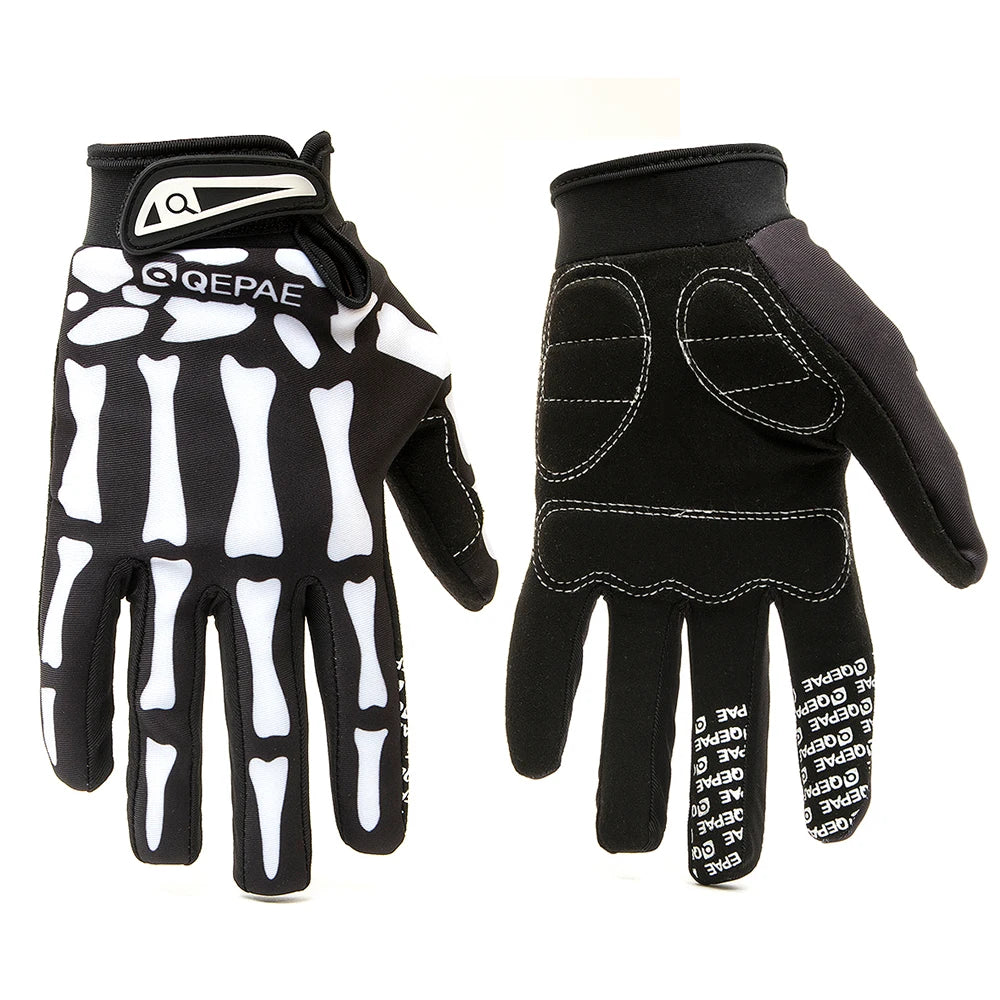 Skull Full Finger Knuckle Glove Anti-slip Mittens Motorcycle Cycling Winter Warm Mitten Unisex Sport Gloves Bicycle Equipment