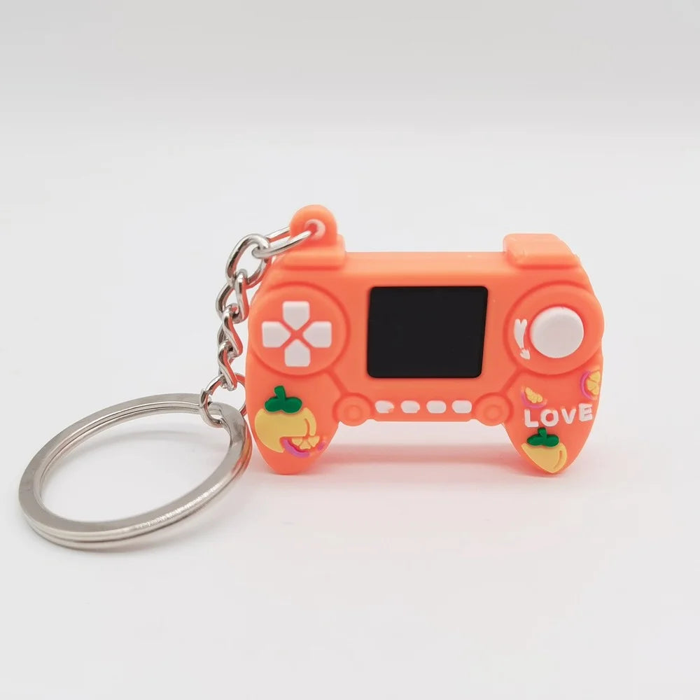 1PC PVC Game Handle Machine Keychain Key Ring Cute Simulation Gamepad Joystick Model Key Chain Bag Car Hanging Accessories
