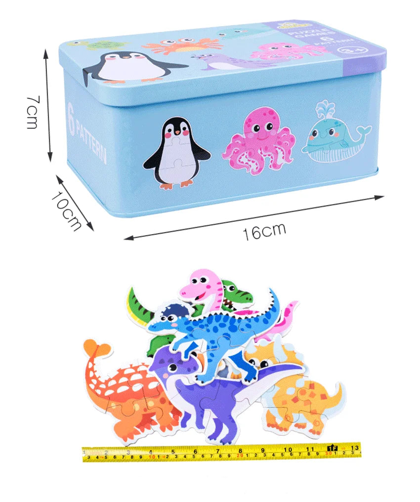 Montessori Toddler Puzzle – Wooden Animal Jigsaw Game