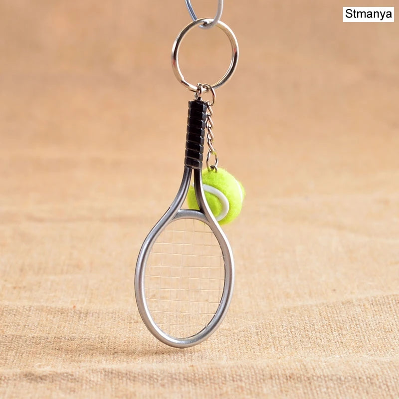 Tennis Racket Keychain – Mini Sports Pendant & Gift