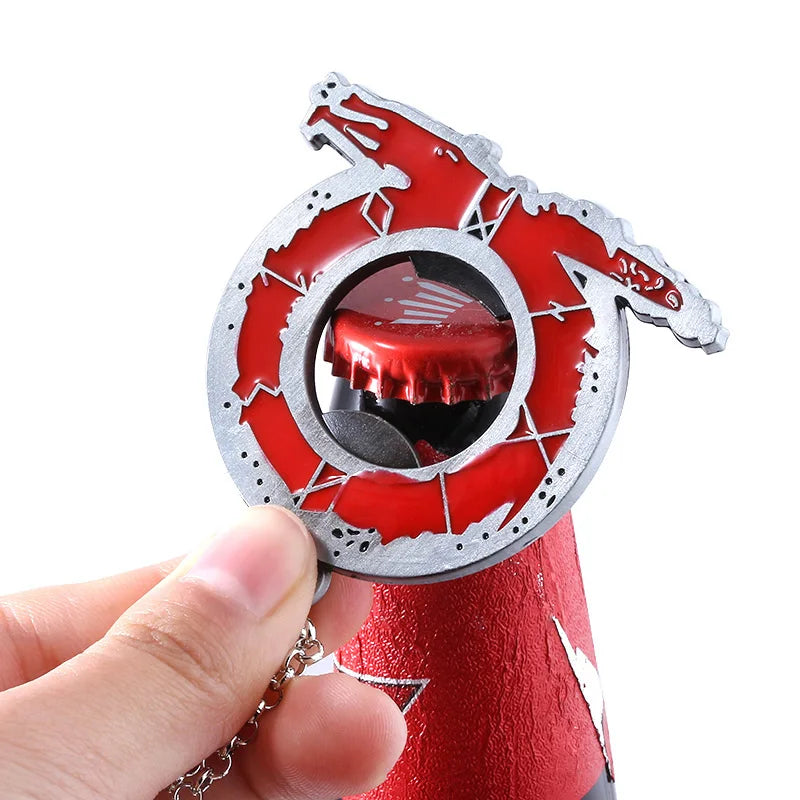 Sword Keychain Metal Pendant Antique Silver Keyring for Collectors