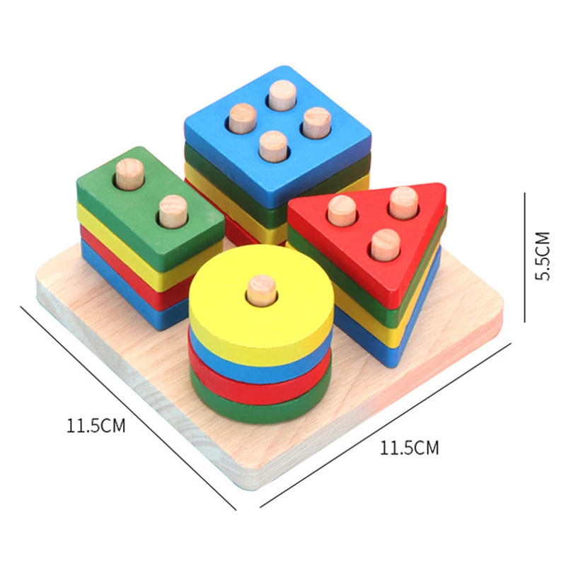 Montessori Wooden Puzzles for Kids – 3D Early Learning Toy