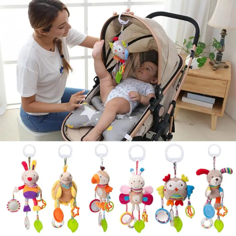 Baby Stroller Toy – Plush Animal Hanging Rattle