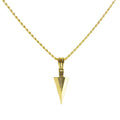 Arrow Pendant Necklace Matte Black Punk Chain for Men