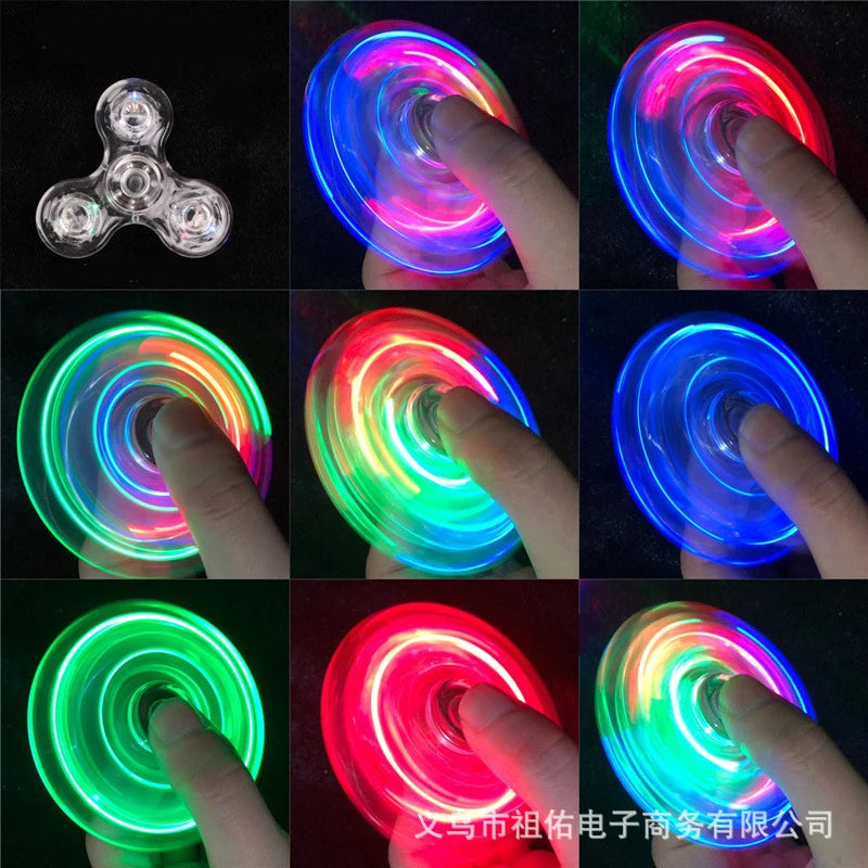 LED Fidget Spinner – Light Up Glow in the Dark Toy