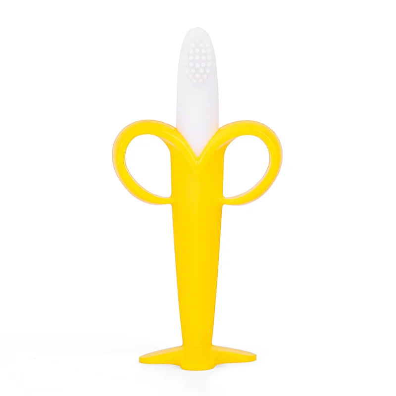 Baby Silicone Toothbrush & Teether Banana Training Toy