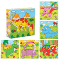 Wooden Puzzle Blocks, 6-Sided Cube Matching Game for Kids