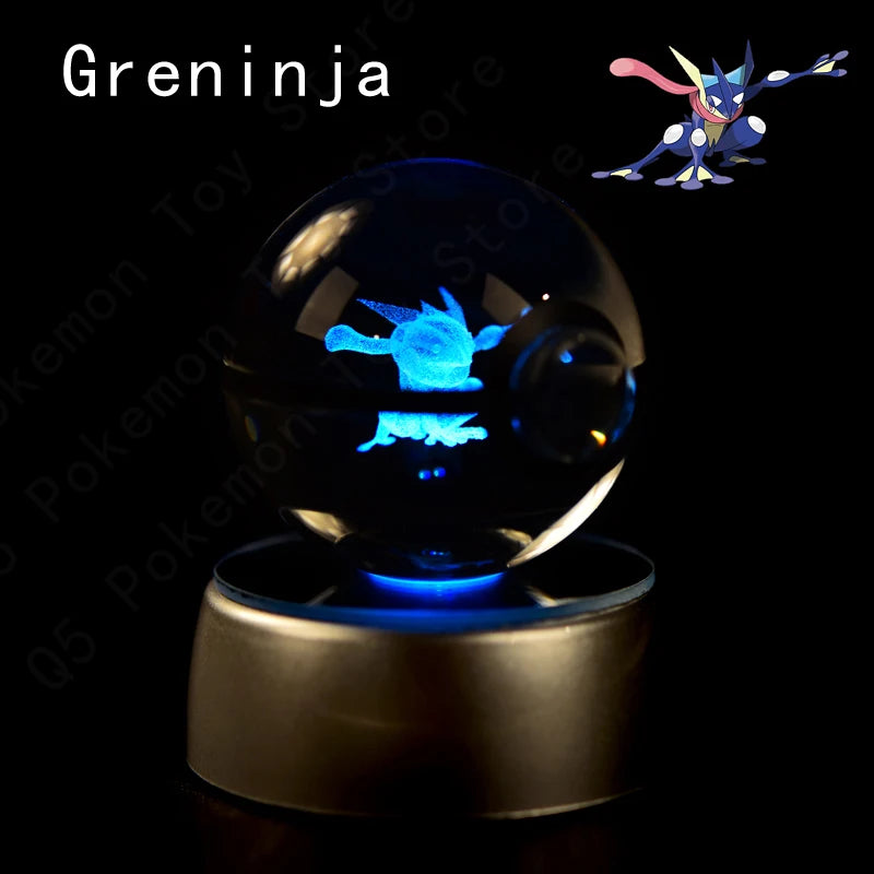 3D Crystal Ball Night Light – Glass LED Decorative Lamp