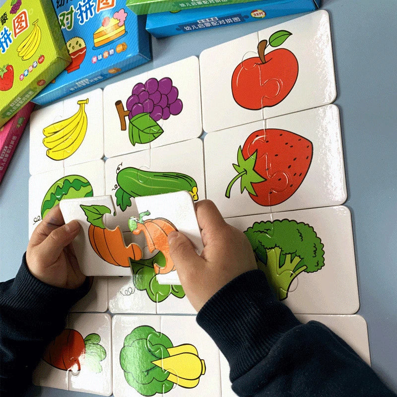 Toddler Matching Game, 32-Piece Montessori Puzzle for Kids